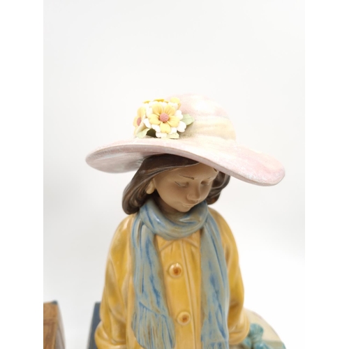 1202 - Two Lladro figurines comprising Ready to Go, no. 2388 - approx. 27cm high and Time to Go, no. 2389 -... 