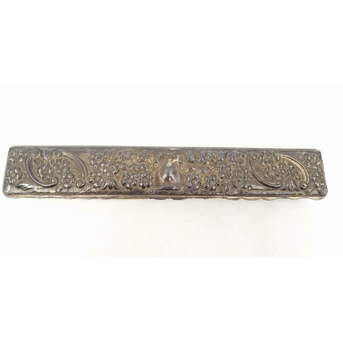 1002 - An Edwardian hallmarked Chester silver repousse hat pin box by George Nathan & Ridley Hayes, dated 1... 