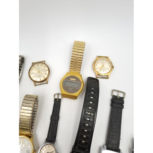 1101 - A large collection of assorted vintage wristwatches to include Casio analogue/digital quartz, Amido ... 