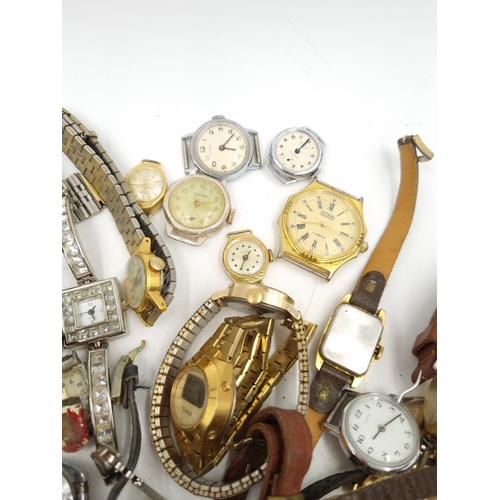 1105 - A large collection of assorted vintage wristwatches to include Rotary, Timex, Ingersoll etc.