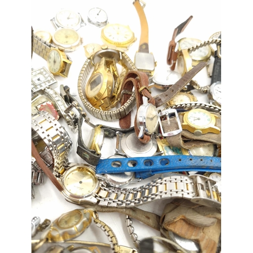 1105 - A large collection of assorted vintage wristwatches to include Rotary, Timex, Ingersoll etc.