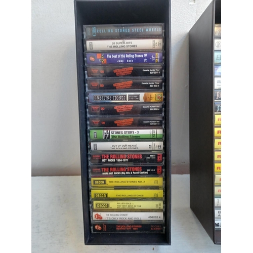 399 - A collection of Rolling Stones compact cassettes, Elvis Presley compact cassettes and two Elvis Pres... 