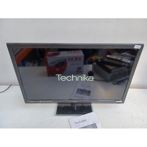 366 - A collection of TV and audio items to include a Technika 24F22B-HD/DVD 24