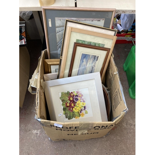 547 - A collection of assorted framed pictures to include gilt framed, watercolours etc.