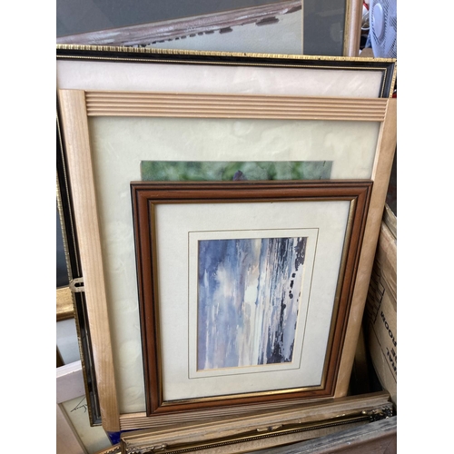 547 - A collection of assorted framed pictures to include gilt framed, watercolours etc.