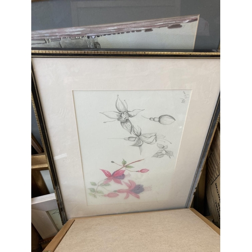 547 - A collection of assorted framed pictures to include gilt framed, watercolours etc.