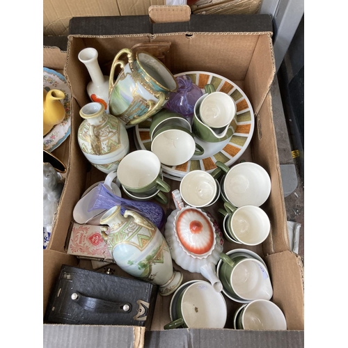 560 - Ten boxes containing a large collection of assorted items to include glassware, Royal Worcester Eves... 