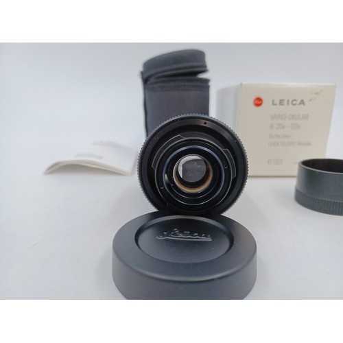 212 - A boxed and cased Leica Vario-Okular B 20x-60x spotting scope lens for Televid