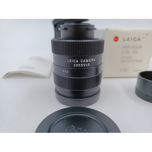 212 - A boxed and cased Leica Vario-Okular B 20x-60x spotting scope lens for Televid