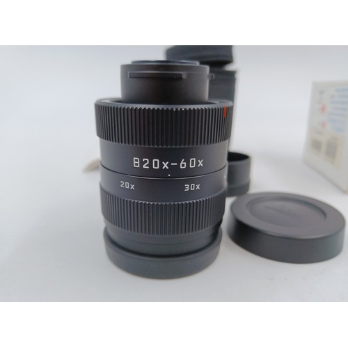 212 - A boxed and cased Leica Vario-Okular B 20x-60x spotting scope lens for Televid