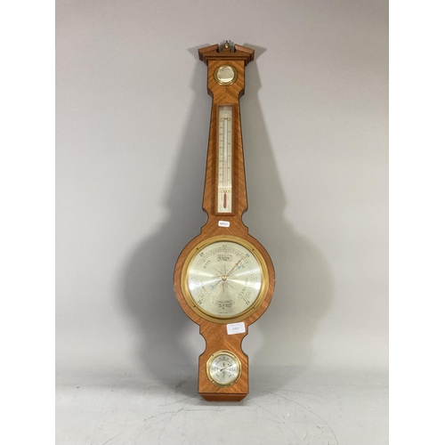 1635 - A Comitti of London mahogany cased barometer - approx. 86cm long