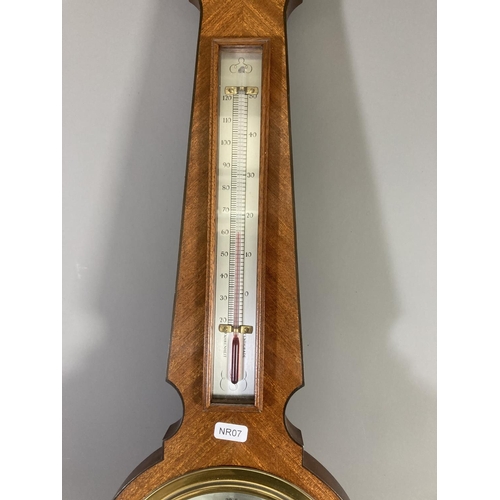 1635 - A Comitti of London mahogany cased barometer - approx. 86cm long