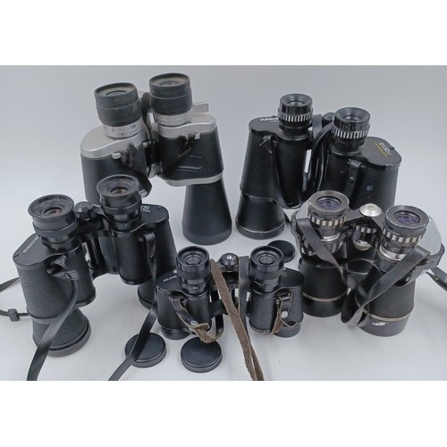 243 - Five cased pairs of binoculars, one Eclipse De Luxe 8 x 25, one Regent 12 x 50, one Panago 8 x 40, o... 