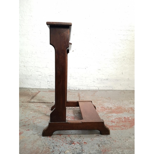 1 - A 19th century Gothic revival mahogany prayer stand - approx. 85cm high x 63cm wide x 55cm deep