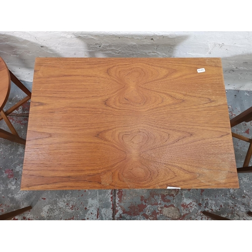 103 - A 1960s Czechoslovakian teak nest of five tables - largest approx. 56cm high x 62cm wide x 42cm deep