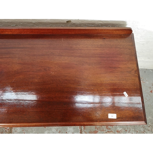 114 - A 19th century mahogany two drawer side table - approx. 83cm high x 107cm wide x 50cm deep