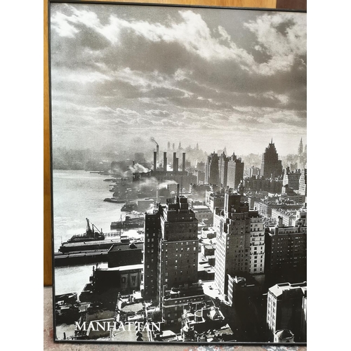 128 - A New York Manhattan 1931 print on board - approx. 97cm high x 129cm wide