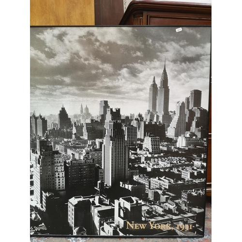 128 - A New York Manhattan 1931 print on board - approx. 97cm high x 129cm wide