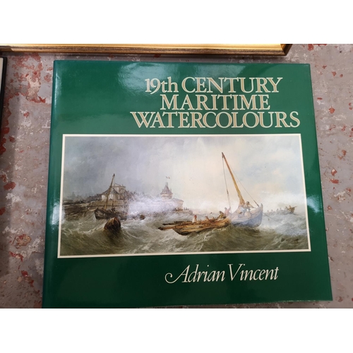 207 - A collection of maritime books and framed prints to include two John Chancellor pencil signed prints... 