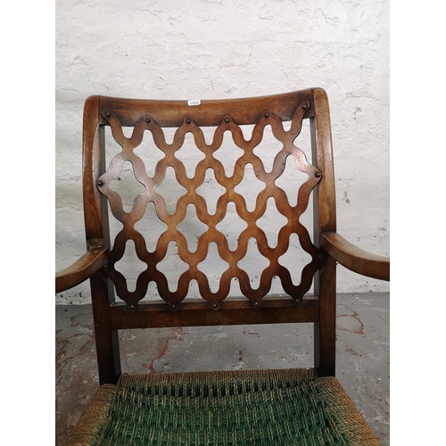 23 - Two armchairs, one George III mahogany -approx. 93cm high x 60cm wide x 46cm deep and one mid 20th c... 