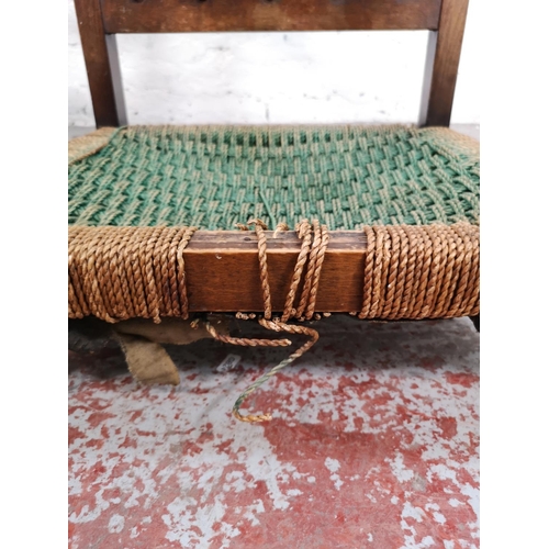 23 - Two armchairs, one George III mahogany -approx. 93cm high x 60cm wide x 46cm deep and one mid 20th c... 