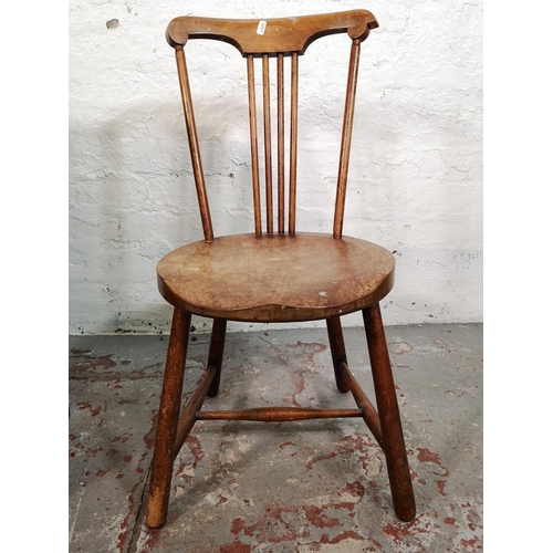 25 - Four pieces of furniture comprising 19th century oak tripod tilt top table, early/mid 20th century b... 