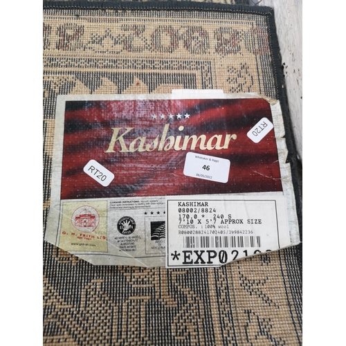 46 - A G. H. Thrith Ltd Kashimar 100% wool rug - approx. 240cm x 170cm