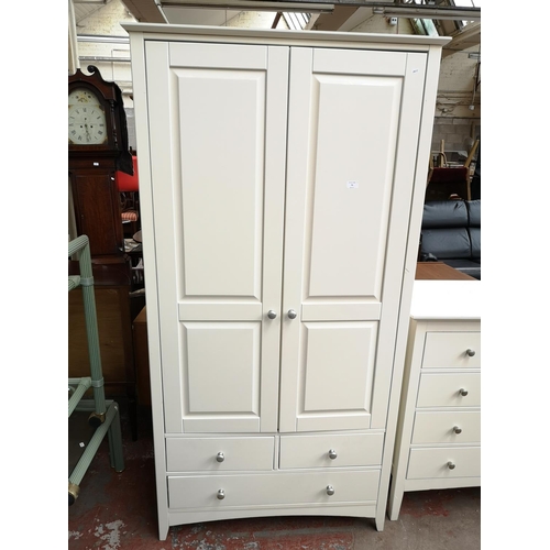 71 - A Marks & Spencer Marlow two door combination wardrobe - approx. 182cm high x 95cm wide x 52cm deep