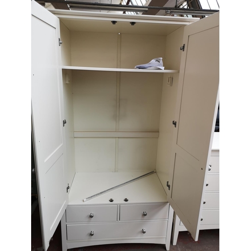 71 - A Marks & Spencer Marlow two door combination wardrobe - approx. 182cm high x 95cm wide x 52cm deep