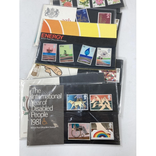 1615 - A large collection of assorted stamps to include British Post Office Christmas 1978, British Archite... 