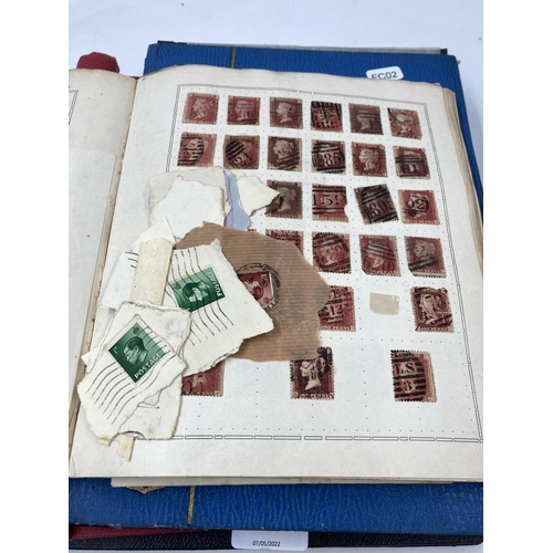 1616 - Four stamp albums containing assorted stamps to include Barclay Classic stamp album, The Senator etc