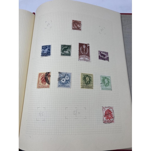 1616 - Four stamp albums containing assorted stamps to include Barclay Classic stamp album, The Senator etc