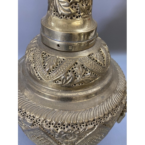 1624 - A large Middle Eastern brass ewer - approx. 90cm high