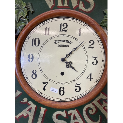 1633 - A Dewberry London quartz wall clock - approx. 57cm diameter