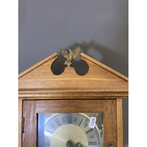 1634 - A 19th century style quartz wall clock - approx. 62cm high x 31.5cm wide x 15cm deep