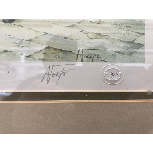 204A - A framed Anthony Forster pencil signed print titled 'Echoes of Eturia' with impressed mark, dated 19... 