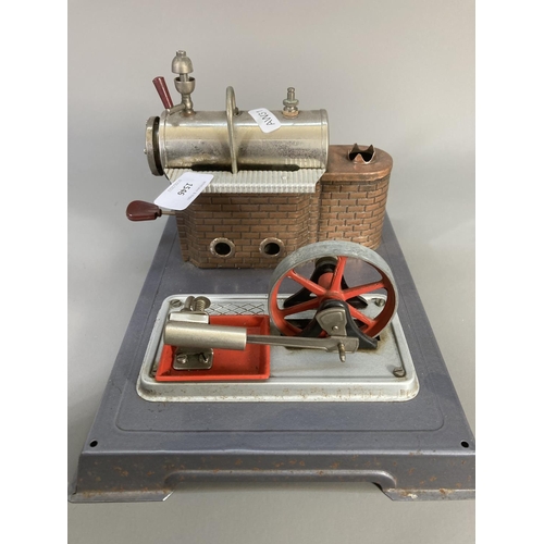 78 - A vintage German Wilesco Live Stationary Steam Plant - approx. 16cm high x 26cm wide x 20cm deep