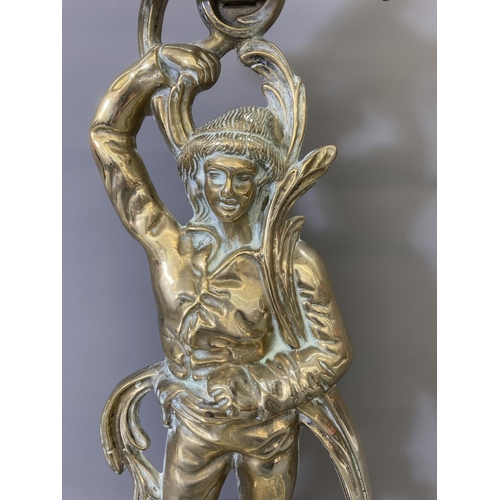 62 - A 19th century style brass figural stick stand - approx. 58cm high