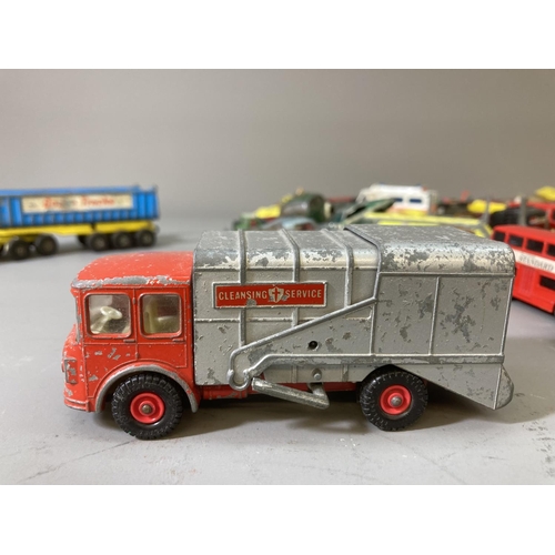 82 - A collection of assorted vintage diecast model vehicles to include Corgi Volkswagen 1200 saloon, Les... 