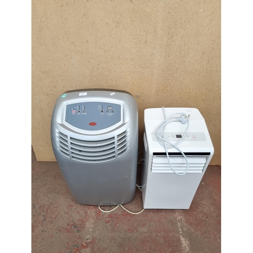 674 - Two portable air conditioners, one B&Q WAP-267EB and one Challenge