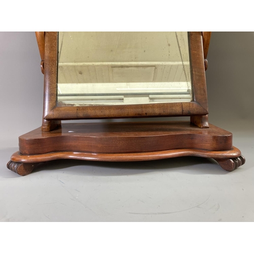 186 - A 19th century mahogany framed bathroom mirror - approx. 56cm high x 50cm wide x 20cm deep