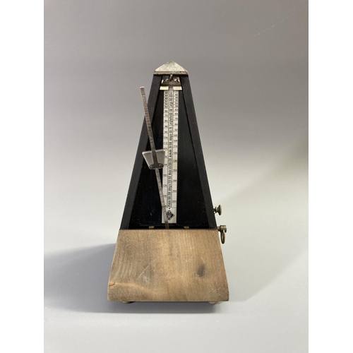 209 - A German Maelzel mahogany cased metronome - approx. 23cm high x 11.5cm wide x 11.5cm deep