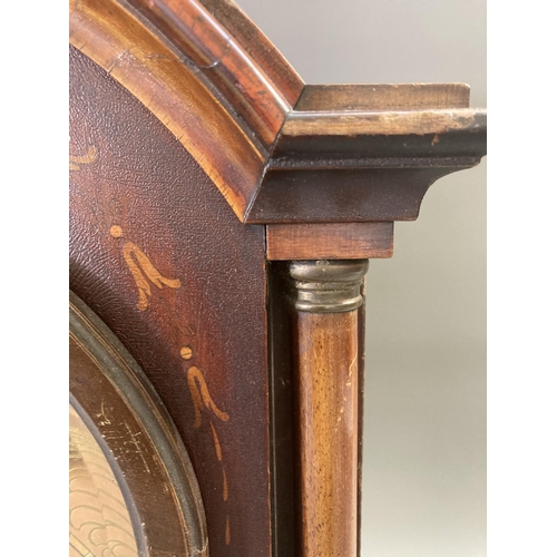 211 - An early 20th century inlaid mahogany cased chiming mantel clock - approx. 42.5cm high x 32cm wide x... 