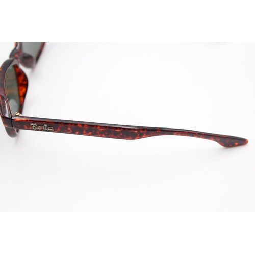 132 - A cased pair of vintage Bausch & Lomb Ray-Ban red tortoiseshell effect sunglasses