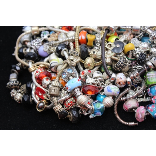 158 - Fifty retro fashion charm bracelets