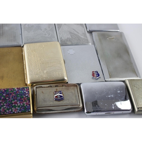 232 - Fifteen assorted vintage cigarette cases