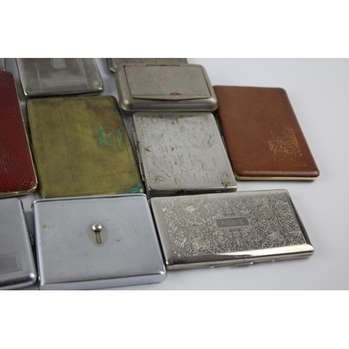 233 - Fifteen assorted vintage cigarette cases