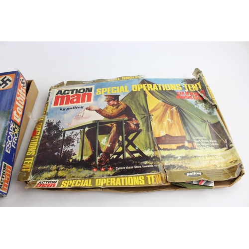 70 - Two boxed vintage Action Man accessory kits, one Tent and one Escape From Colditz