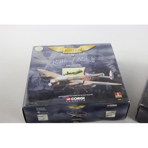 73 - Four boxed Corgi Aviation Archive diecast models to include Avro Lancaster 47301 etc.