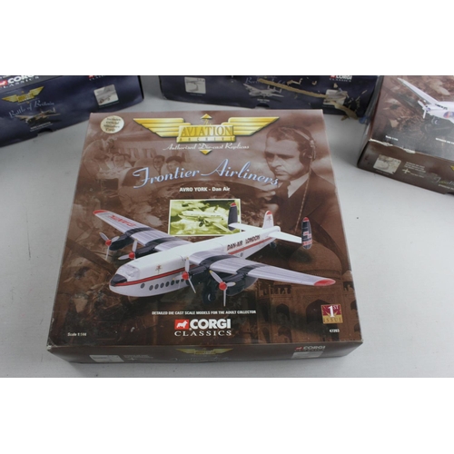 73 - Four boxed Corgi Aviation Archive diecast models to include Avro Lancaster 47301 etc.